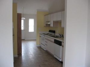 kitchen and dining area